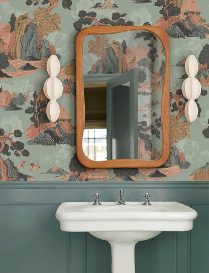 Scenic Landscape Grasscloth Wallpaper by Aimee Song