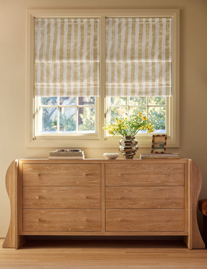 Painterly Stripe Roman Shade by Sarah Sherman Samuel