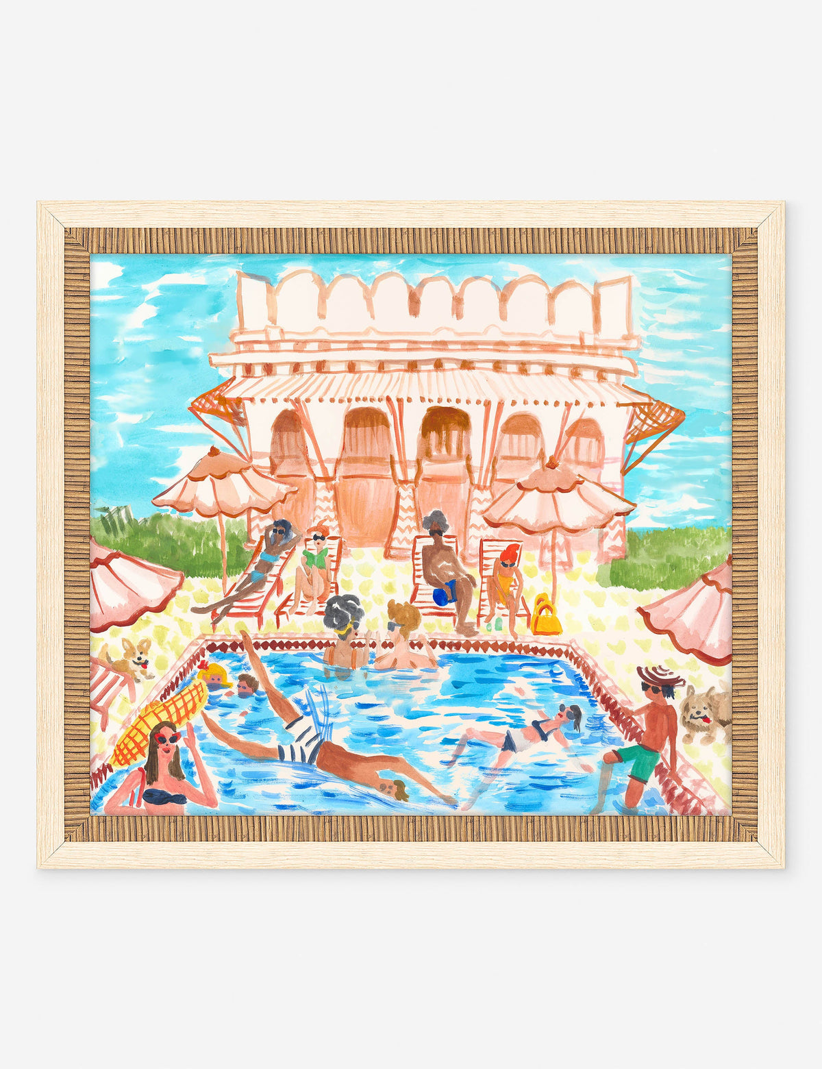 Poolside Play Wall Art by Eli Franz