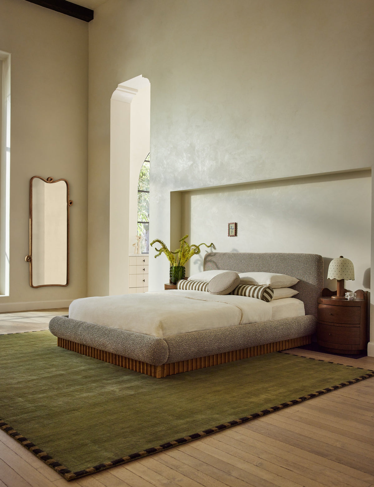 Looped Wood Floor Mirror by Sarah Sherman Samuel