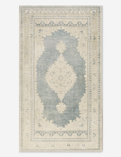 Vintage Turkish Hand-Knotted Wool Rug No. 417, 5'4" x 9'6"