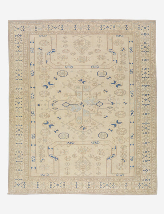 Vintage Turkish Hand-Knotted Wool Rug No. 413, 7'9" x 9'3