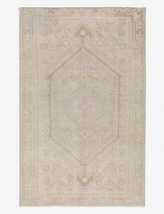 Vintage Turkish Hand-Knotted Wool Rug No. 426, 4'7" x 7'1"
