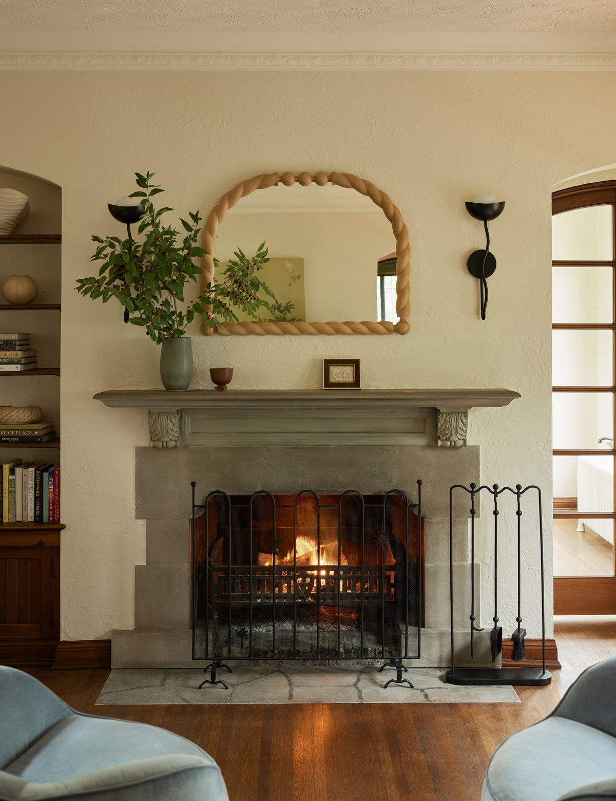 Braided Mantel Mirror by Sarah Sherman Samuel