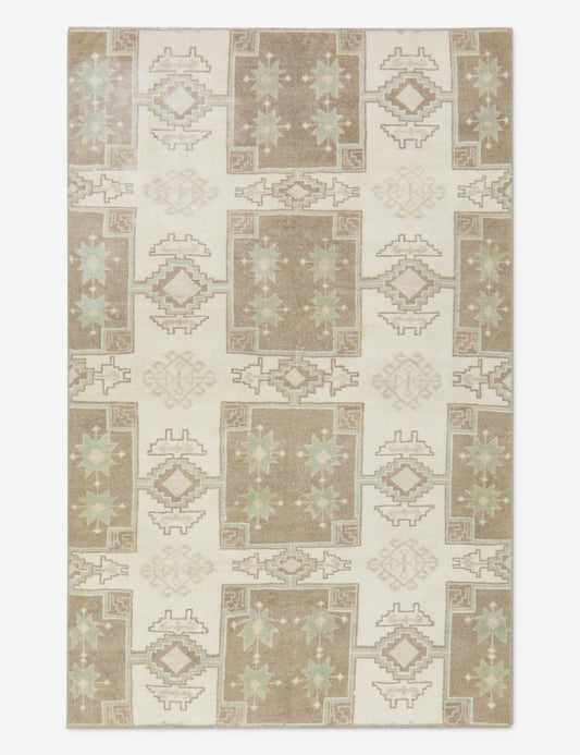 Vintage Turkish Hand-Knotted Wool Rug No. 436, 4' x 5'10"