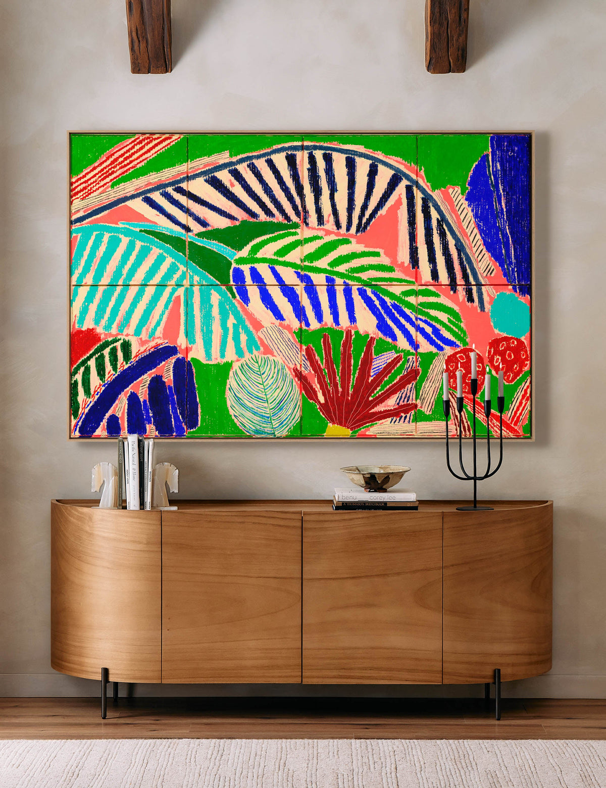 Leaves Wide Wall Art by Rosa Roberts