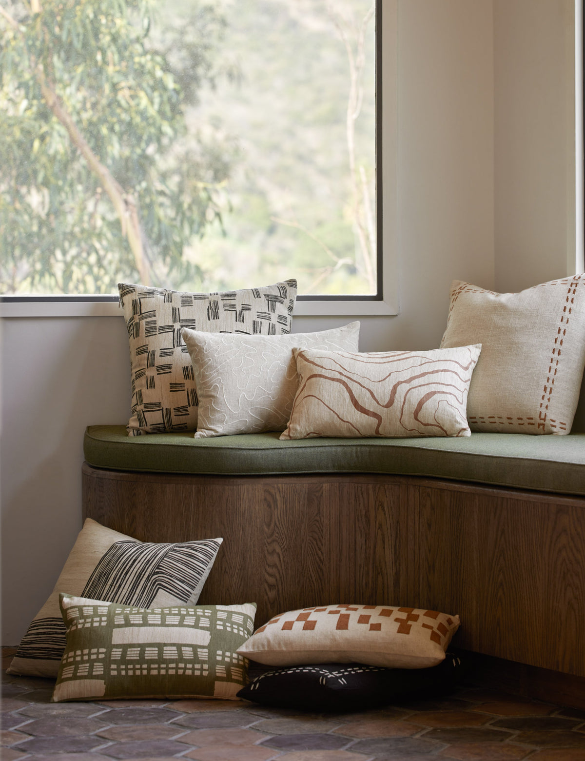 Striations Silk Pillow by Élan Byrd