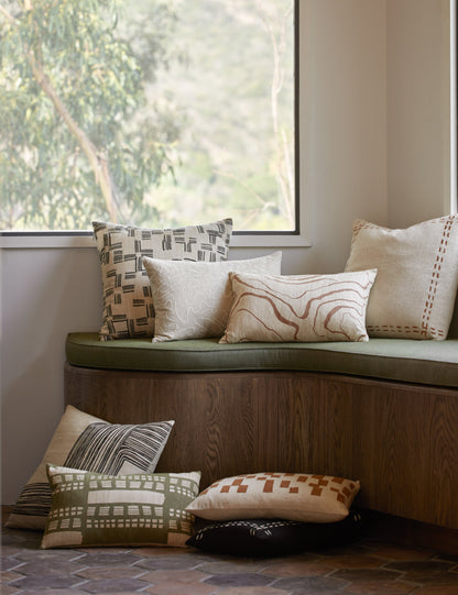 Striations Silk Pillow by Élan Byrd