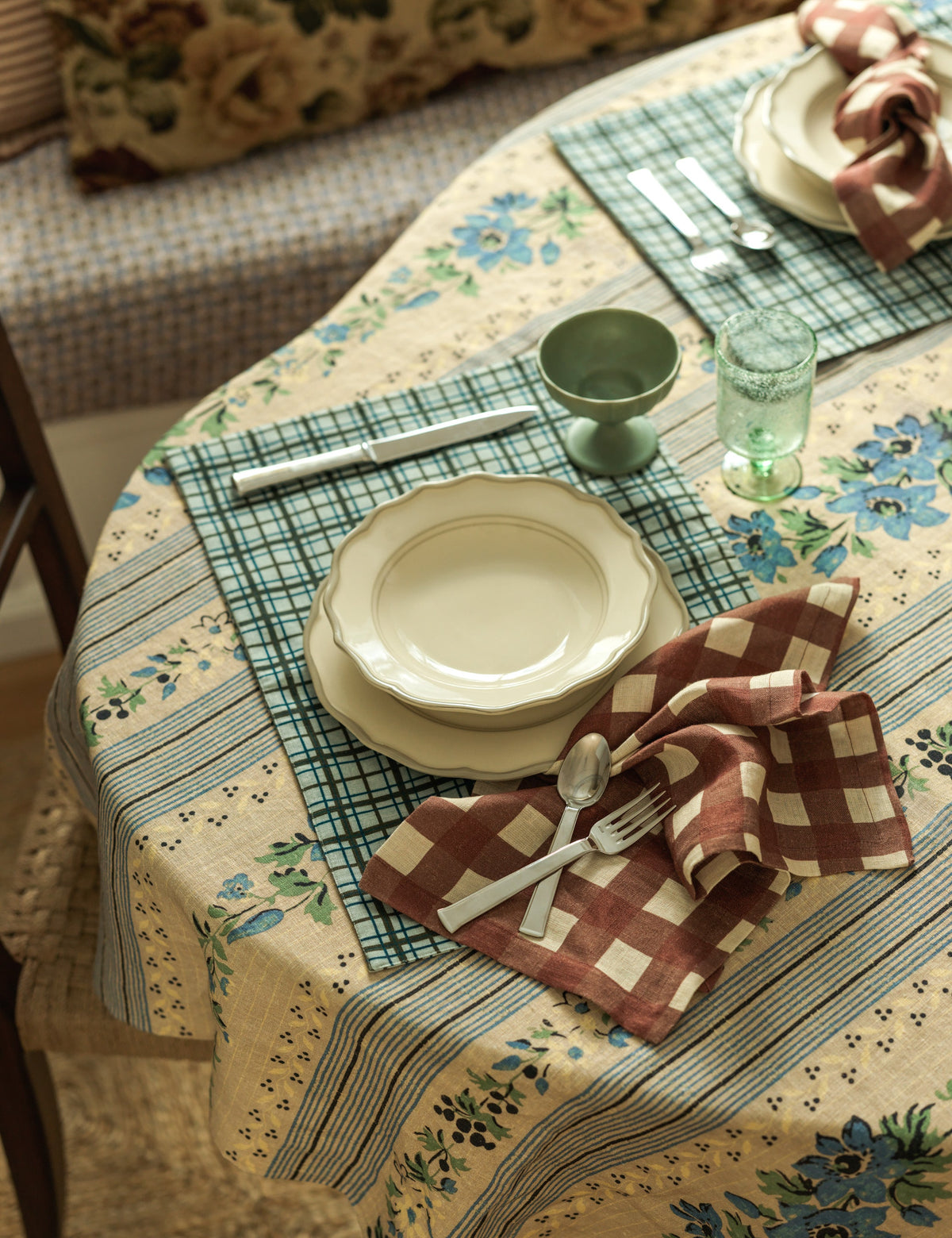 Golden Linen Tablecloth by Heidi Caillier
