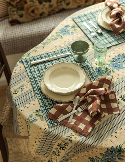 Golden Linen Tablecloth by Heidi Caillier