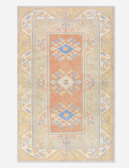 Vintage Turkish Hand-Knotted Wool Rug No. 466, 5' x 8' 2"