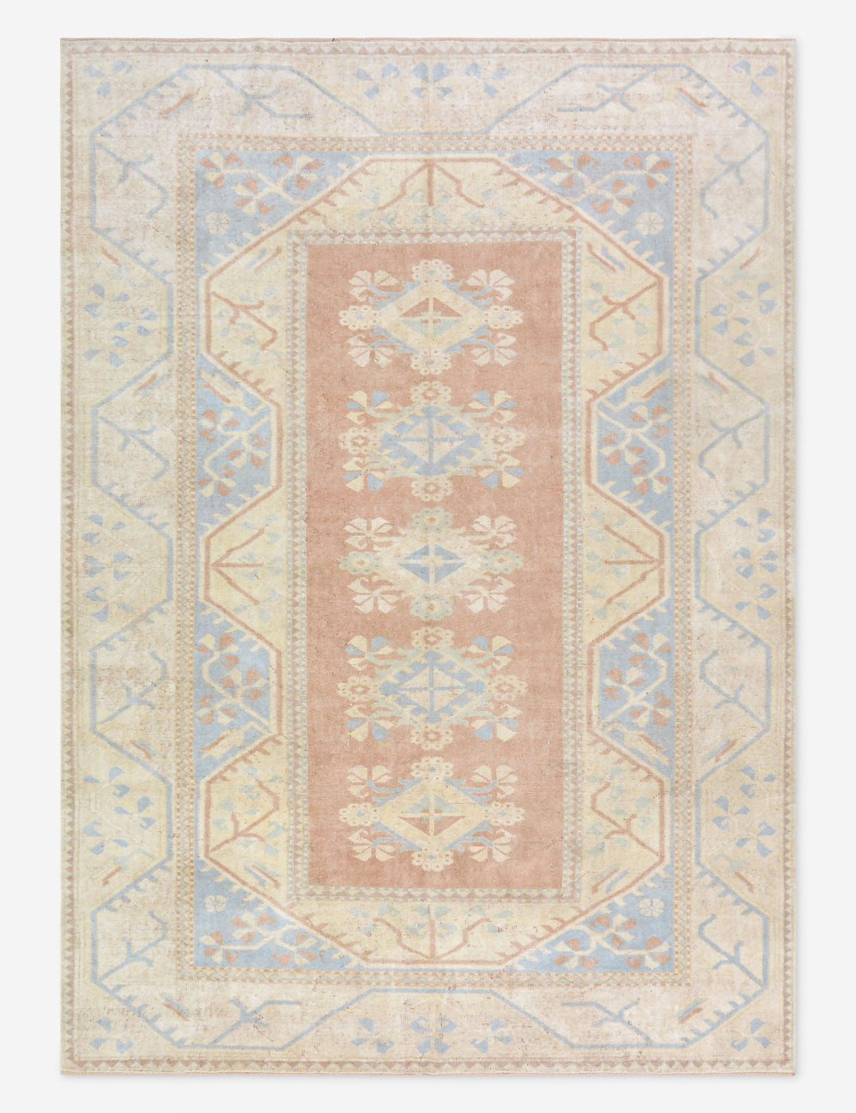 Vintage Turkish Hand-Knotted Wool Rug No. 467, 6' 4" x 9'
