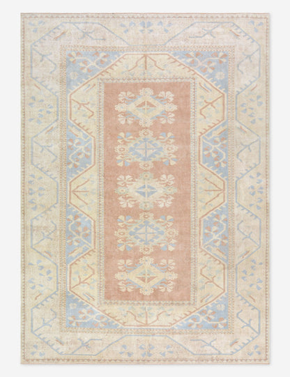 Vintage Turkish Hand-Knotted Wool Rug No. 467, 6' 4" x 9'