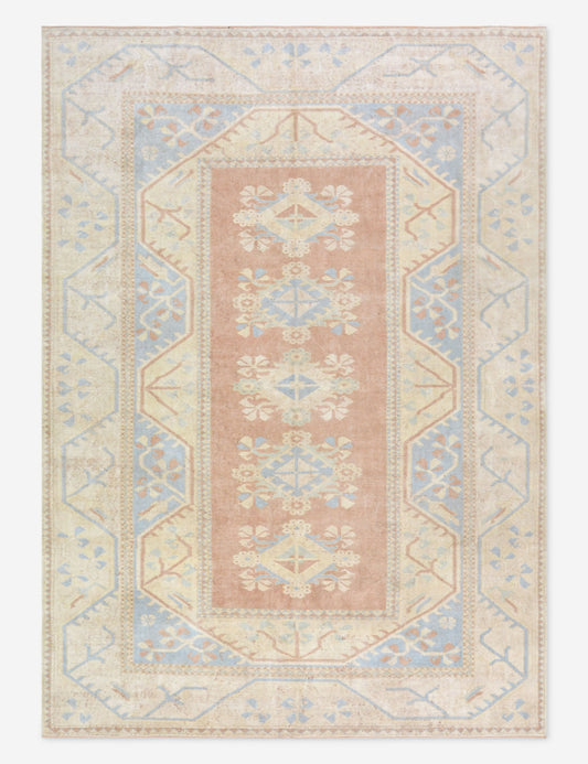 Vintage Turkish Hand-Knotted Wool Rug No. 467, 6' 4" x 9'