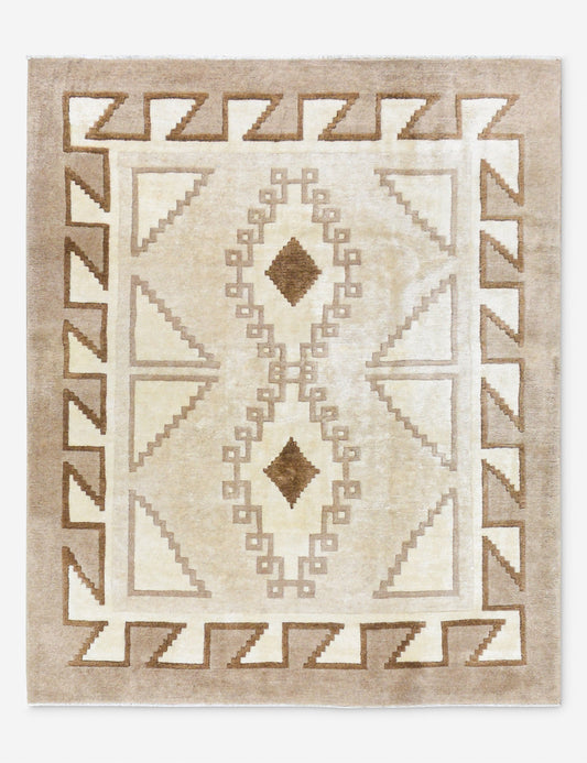 Vintage Turkish Hand-Knotted Wool Rug No. 473, 5' x 6' 2"