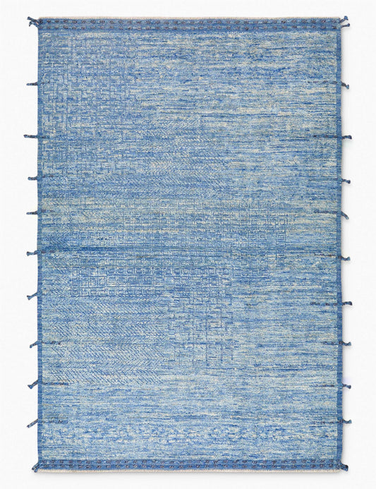 Vintage Moroccan Hand-Knotted Wool Rug No. 475, 5' 6" x 8' 3"