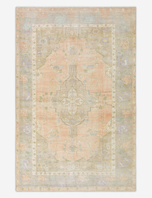 Vintage Turkish Hand-Knotted Wool Rug No. 479, 5' 4" x 8' 2"