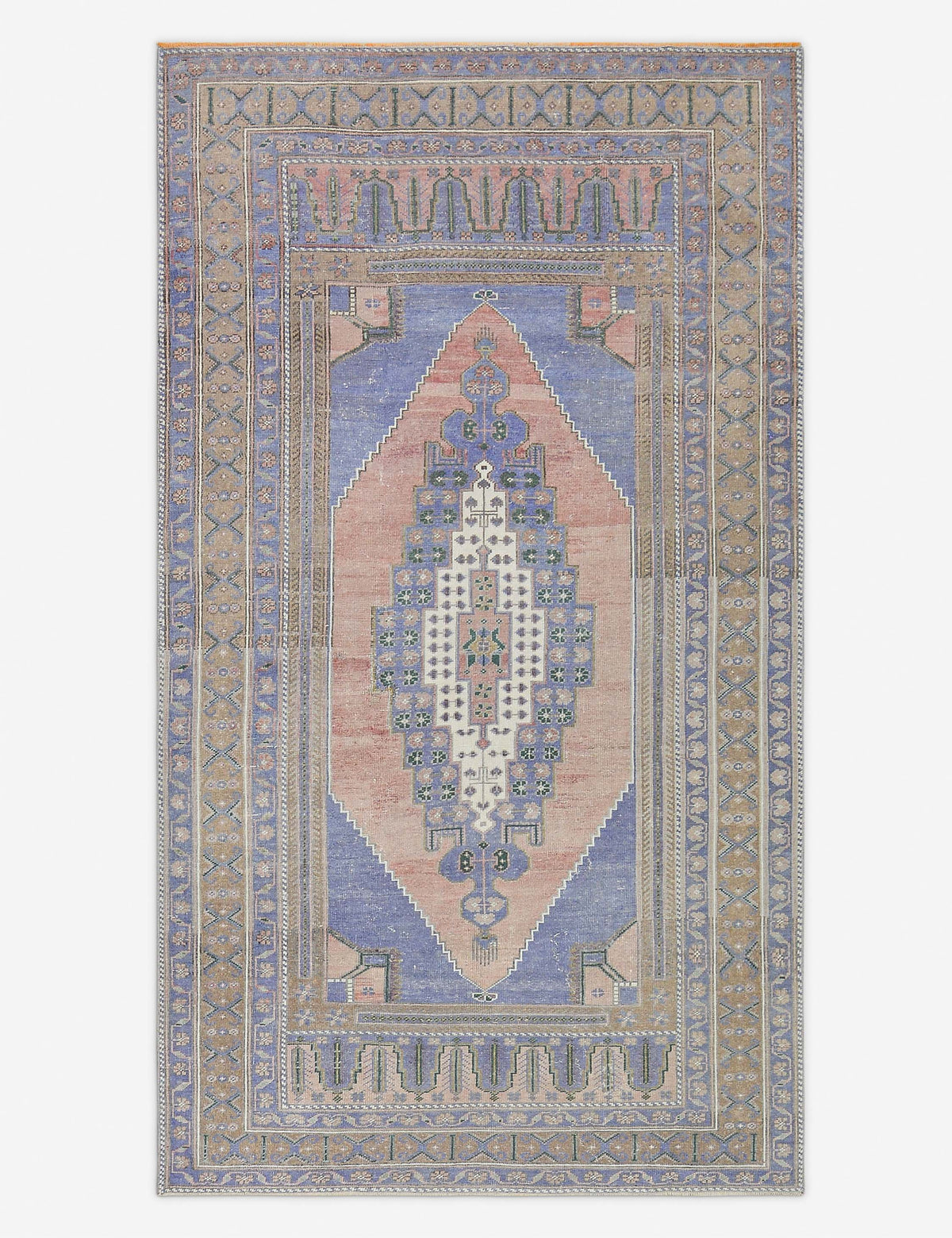 Vintage Turkish Hand-Knotted Wool Rug No. 480, 5' 2" x 9' 3"