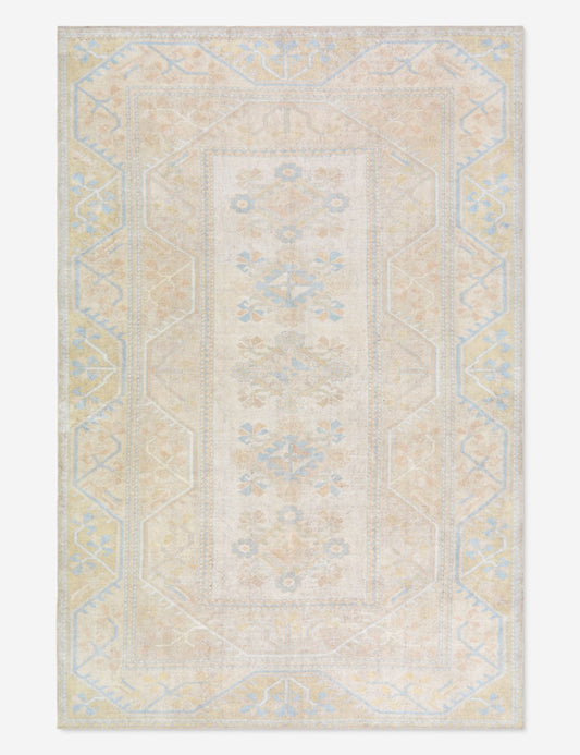 Vintage Turkish Hand-Knotted Wool Rug No. 491, 6' 5" x 9' 9"