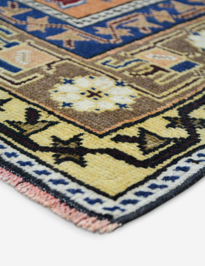 Vintage Turkish Hand-Knotted Wool Rug No. 499, 3' 10" x 6' 7"
