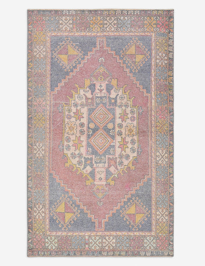 Vintage Turkish Hand-Knotted Wool Rug No. 500, 3' 11" x 6' 2"