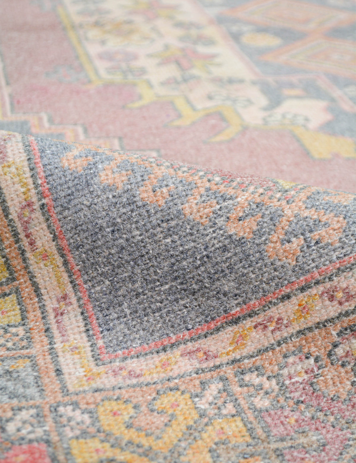 Vintage Turkish Hand-Knotted Wool Rug No. 500, 3' 11" x 6' 2"