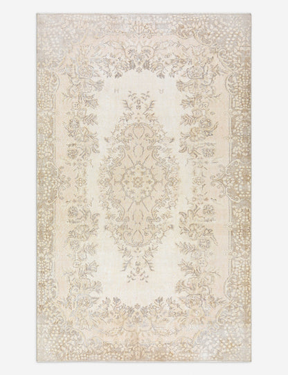Vintage Turkish Hand-Knotted Wool Rug No. 503, 6' x 9' 10"
