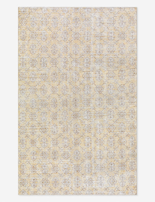 Vintage Turkish Hand-Knotted Wool Rug No. 506, 5' 5" x 8' 7"