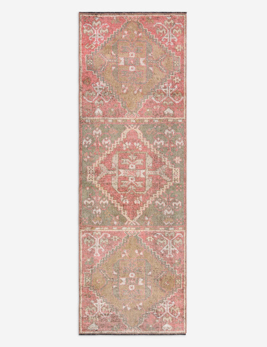 Vintage Turkish Hand-Knotted Wool Runner Rug No. 274, 3' 3" x 10'
