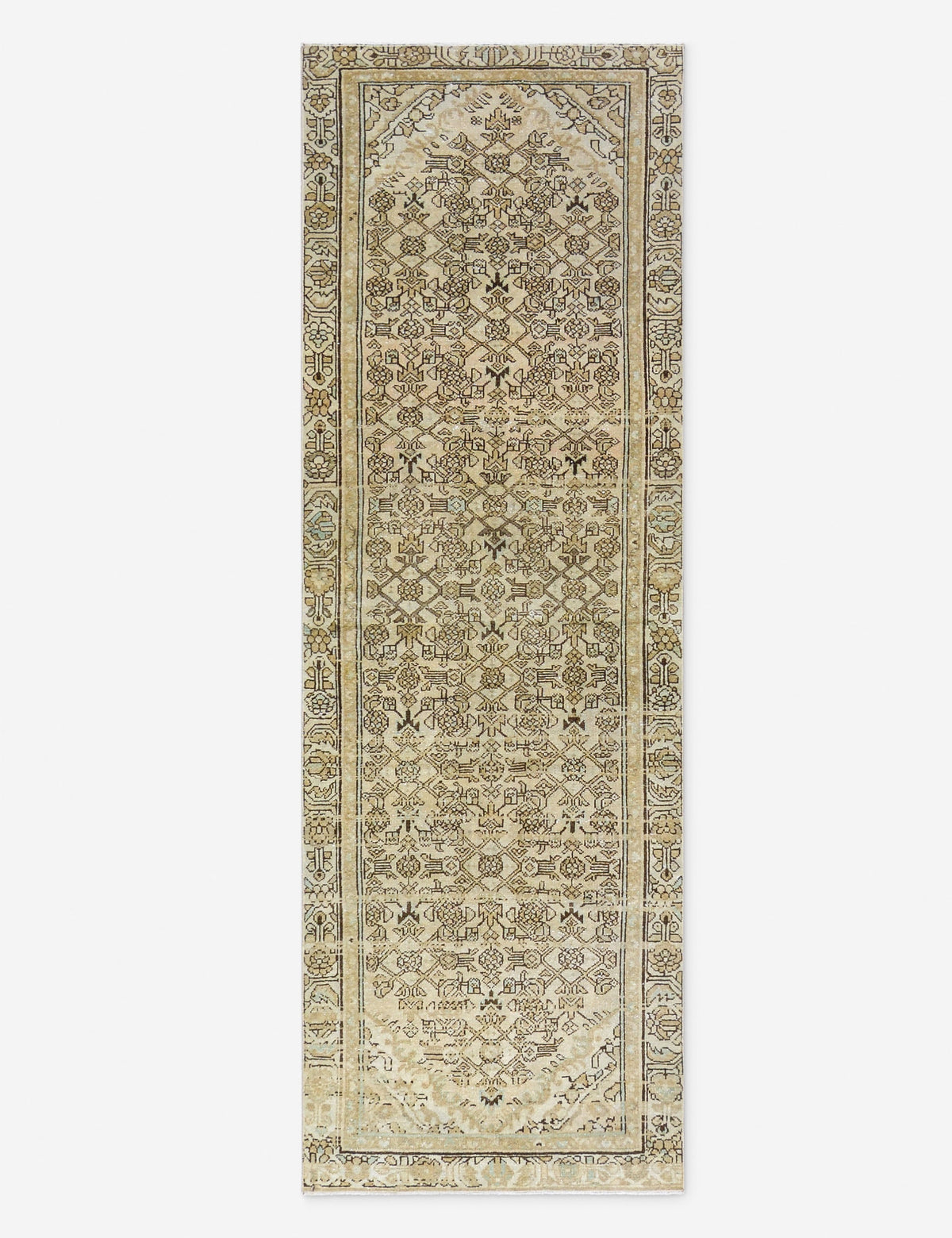 Vintage Turkish Hand-Knotted Wool Runner Rug No. 293, 3' X 10'