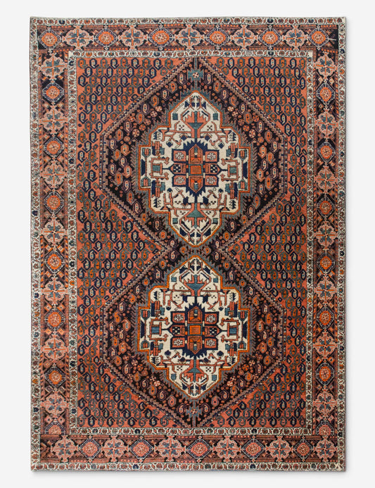 Vintage Turkish Hand-Knotted Wool Rug No. 534, 4'7" x 6'5"