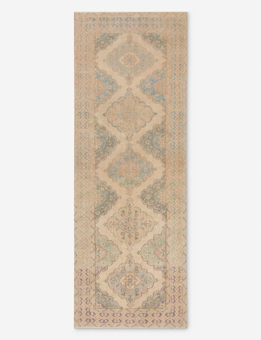 Vintage Turkish Hand-Knotted Wool Runner Rug No. 295, 4'3" x 12'4"