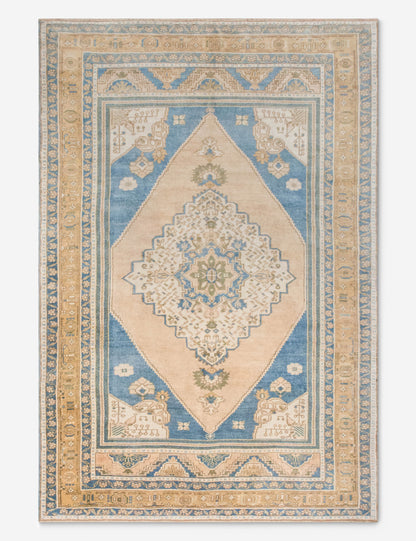 Vintage Turkish Hand-Knotted Wool Rug No. 536, 5'7" x 8'3"