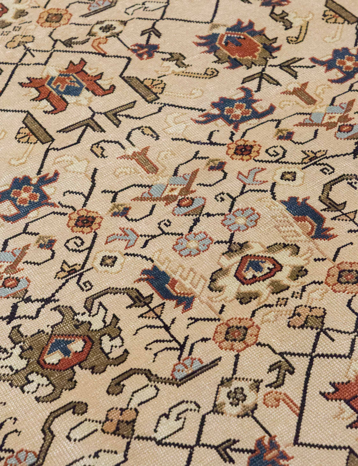 Vintage Turkish Hand-Knotted Wool Rug No. 537, 6'3" x 9'4"