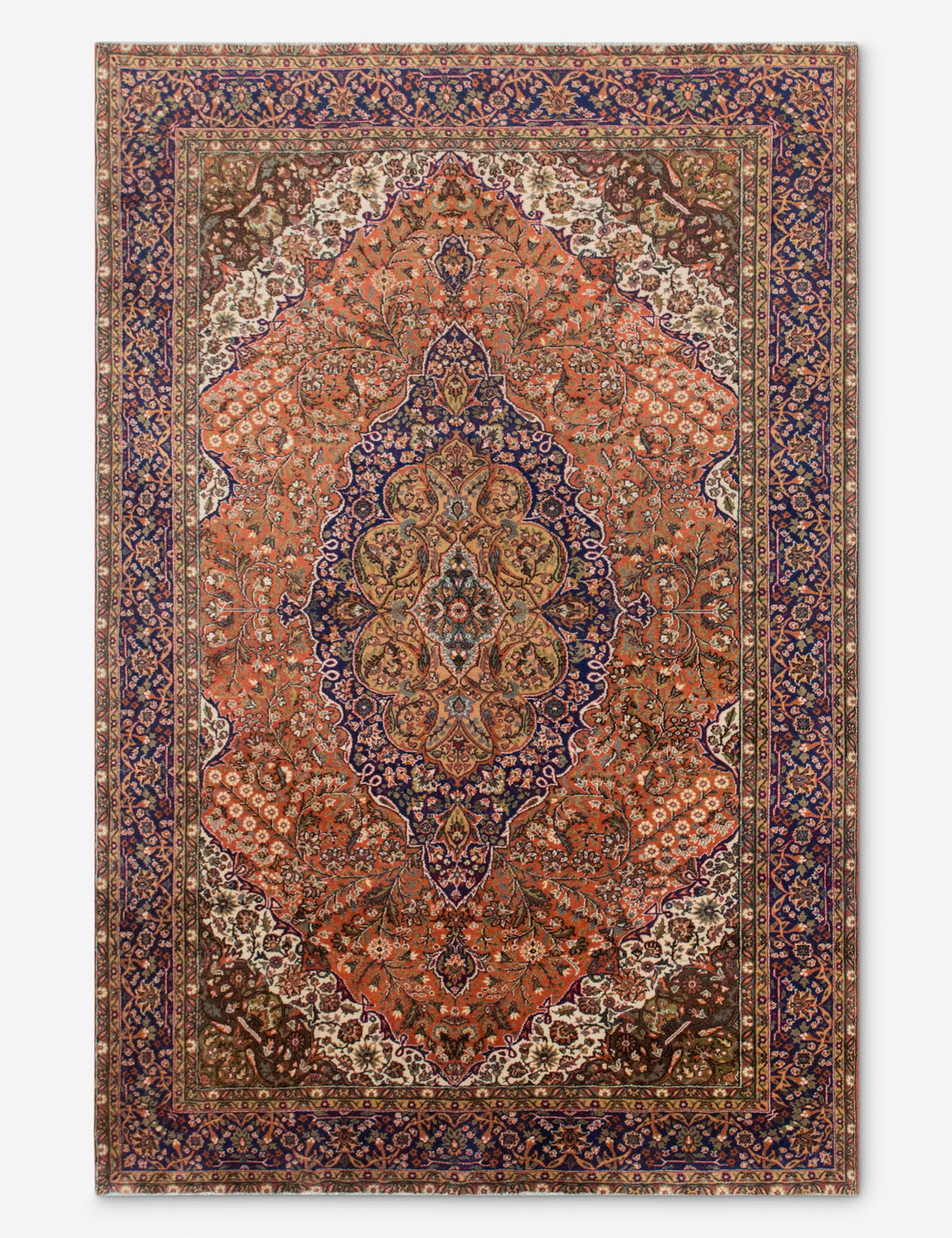 Vintage Turkish Hand-Knotted Wool Rug No. 540, 6'8" x 10'
