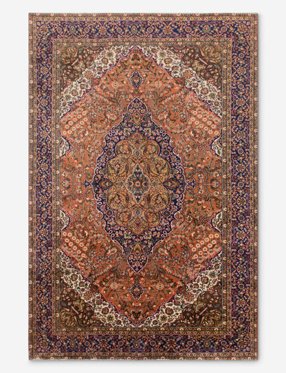 Vintage Turkish Hand-Knotted Wool Rug No. 540, 6'8" x 10'