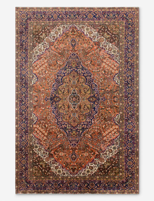 Vintage Turkish Hand-Knotted Wool Rug No. 540, 6'8" x 10'