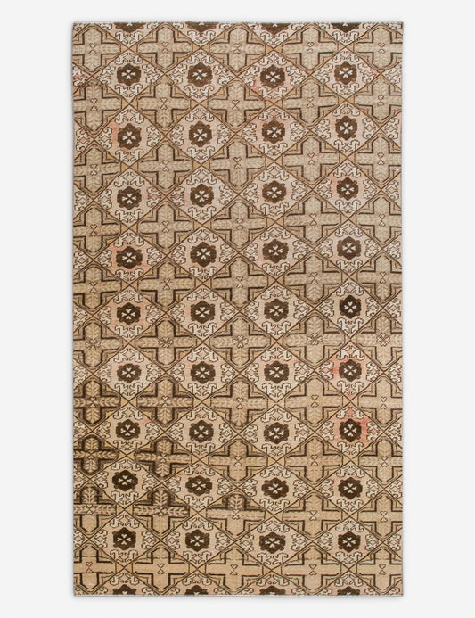Vintage Turkish Hand-Knotted Wool Rug No. 547, 4'5" x 6'8"