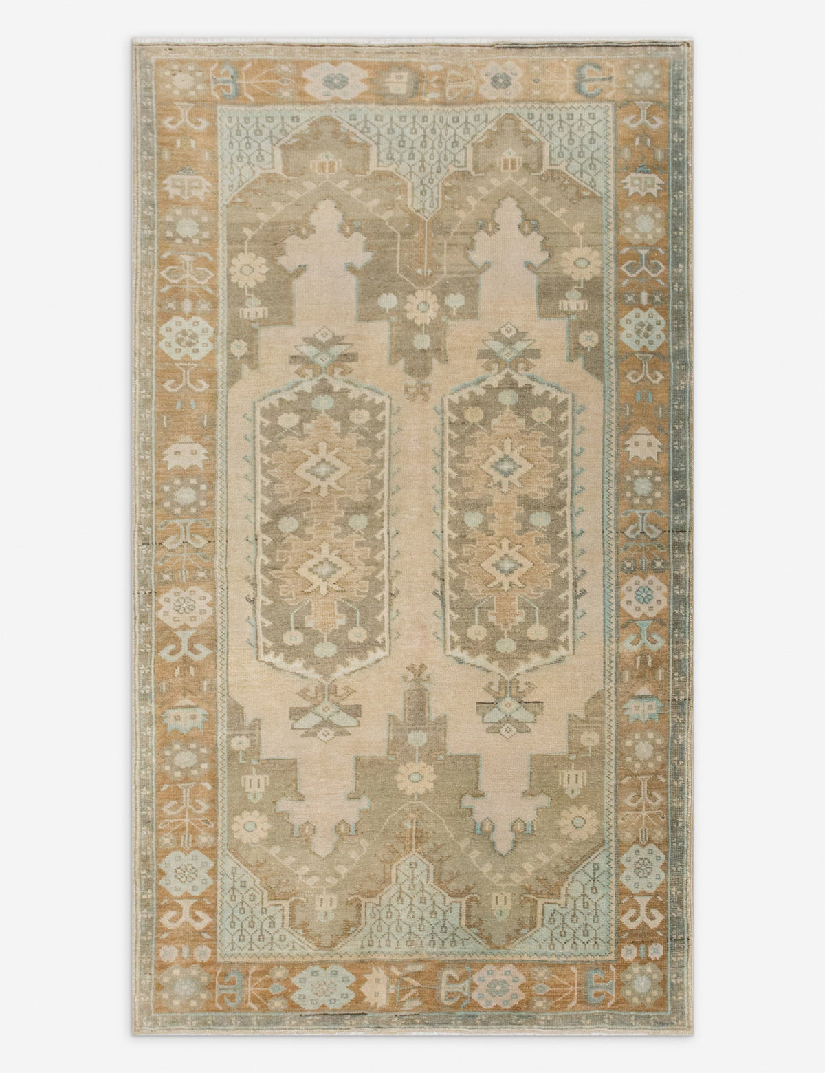 Vintage Turkish Hand-Knotted Wool Rug No. 550, 4'10" x 7'4"