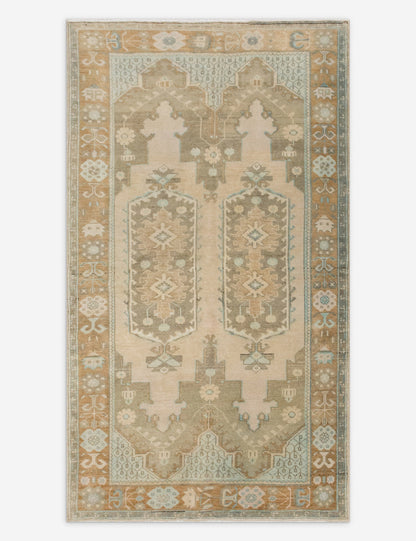 Vintage Turkish Hand-Knotted Wool Rug No. 550, 4'10" x 7'4"