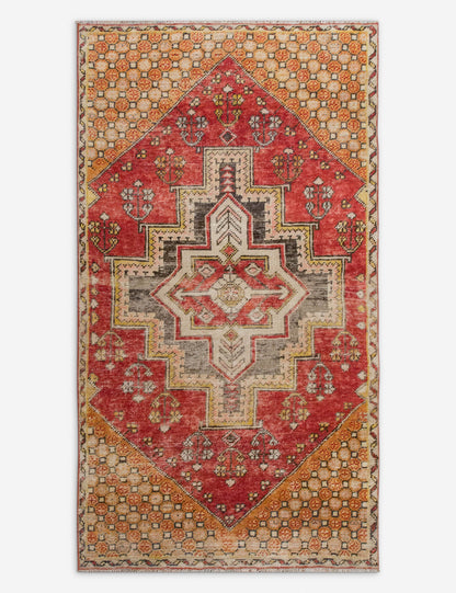 Vintage Turkish Hand-Knotted Wool Rug No. 551, 3' x 5'5"