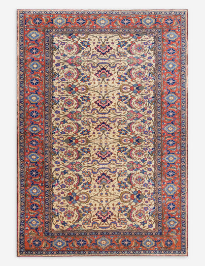 Vintage Turkish Hand-Knotted Wool Rug No. 552, 3'9" x 5'8"