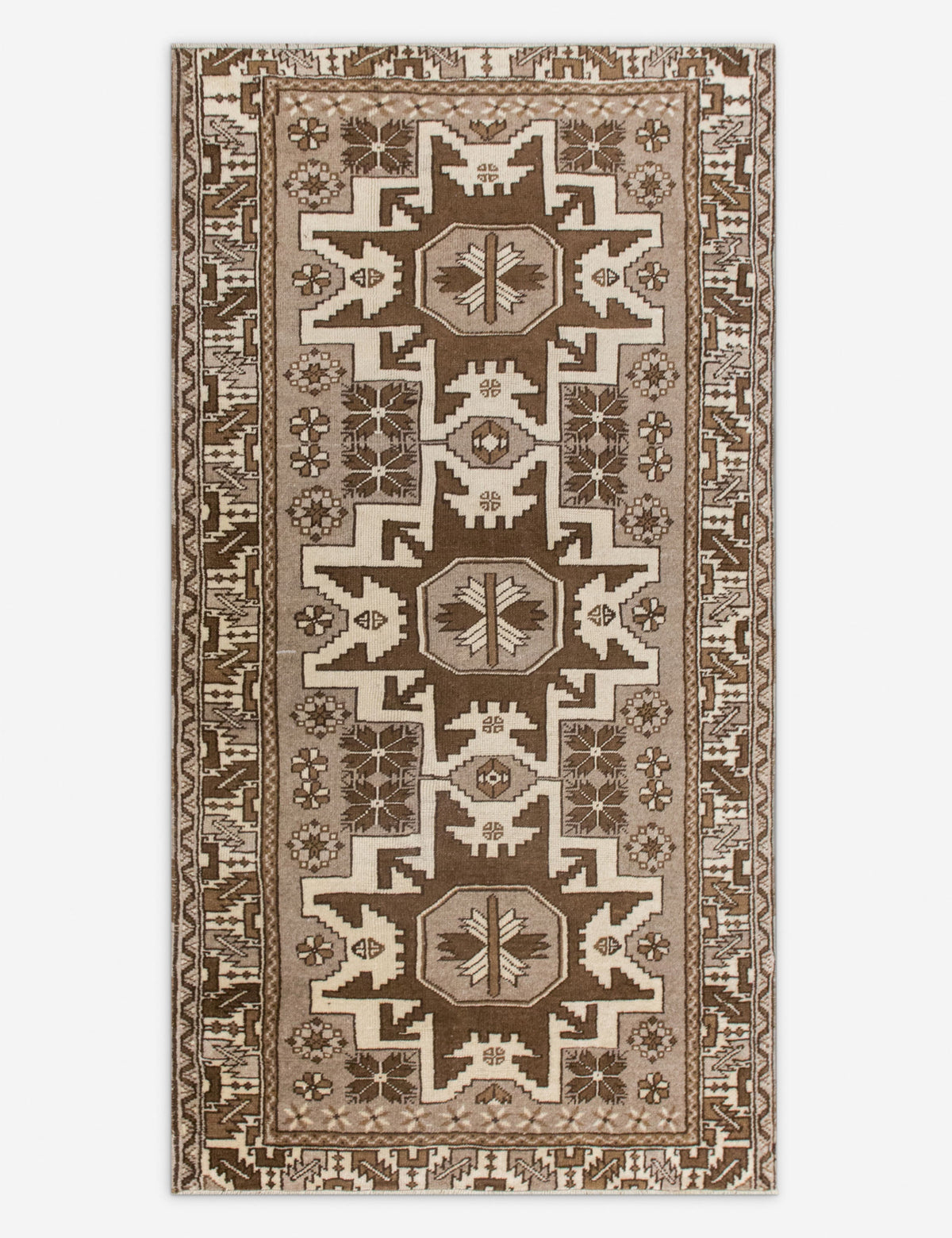 Vintage Turkish Hand-Knotted Wool Rug No. 553, 3'4" x 6'3"