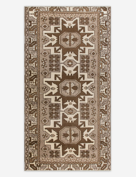 Vintage Turkish Hand-Knotted Wool Rug No. 553, 3'4" x 6'3"