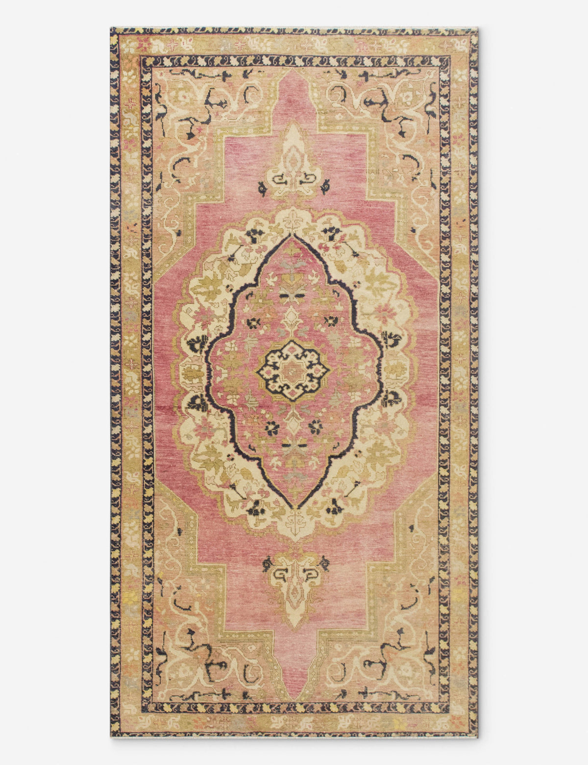 Vintage Turkish Hand-Knotted Wool Rug No. 557, 4'5" x 8'9"