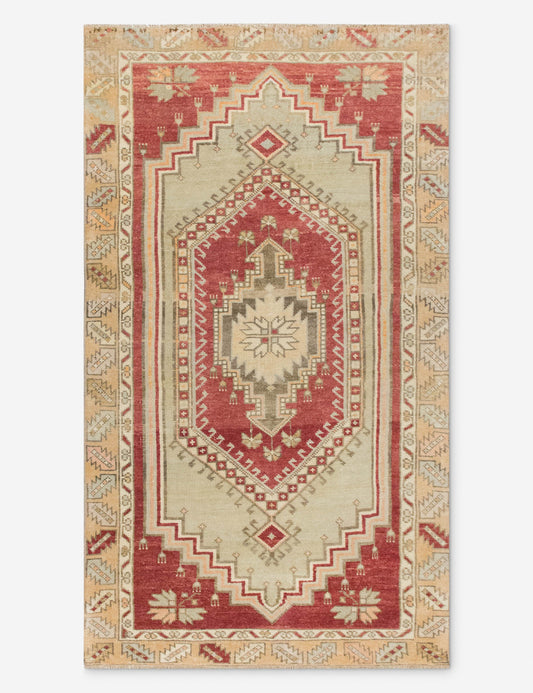 Vintage Turkish Hand-Knotted Wool Rug No. 559, 2'8" x 5'7"