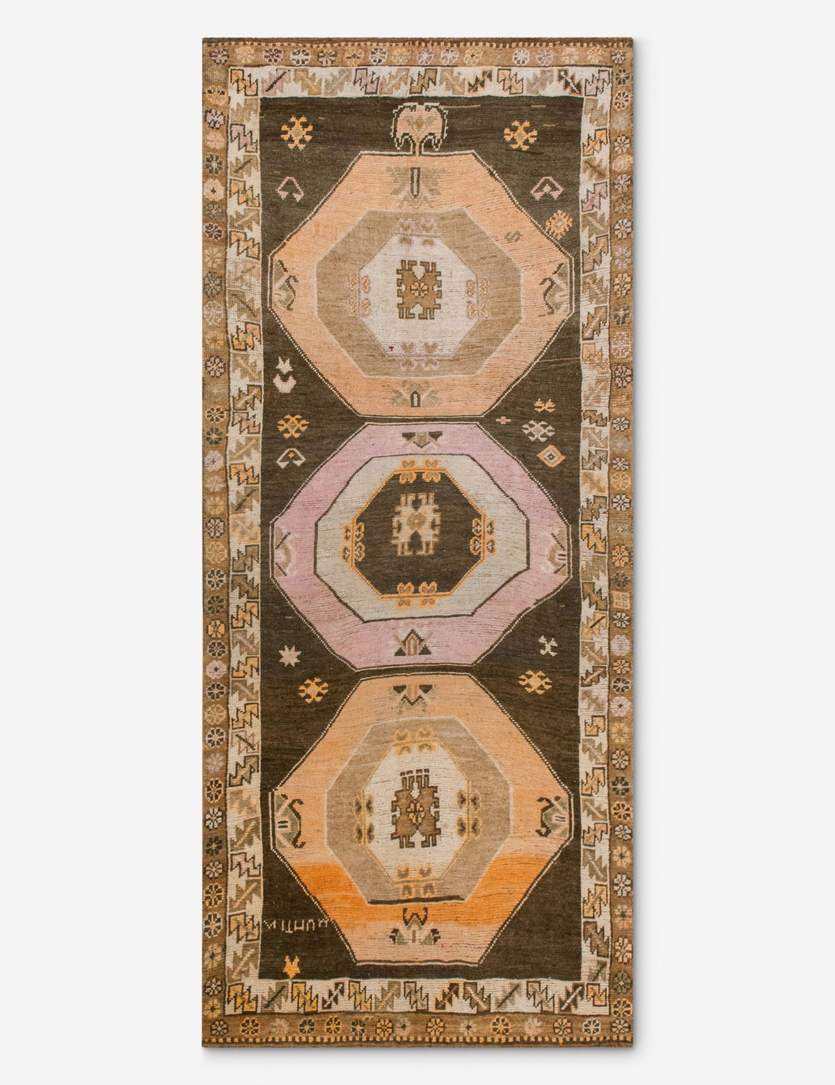 Vintage Turkish Hand-Knotted Wool Runner Rug No. 297, 4'9" x 12'3"