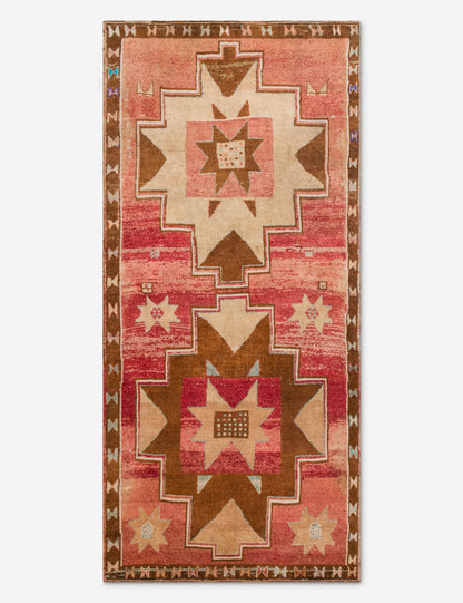 Vintage Turkish Hand-Knotted Wool Runner Rug No. 298, 5'9" x 12'5"