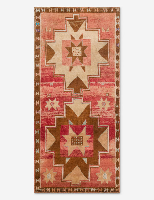 Vintage Turkish Hand-Knotted Wool Runner Rug No. 298, 5'9" x 12'5"