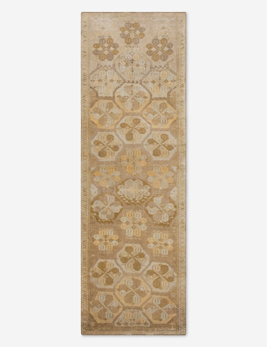 Vintage Turkish Hand-Knotted Wool Runner Rug No. 299, 4'7" x 16'